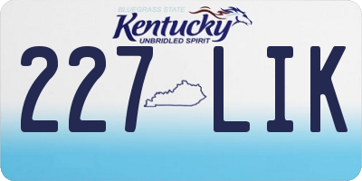 KY license plate 227LIK