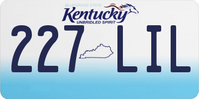 KY license plate 227LIL