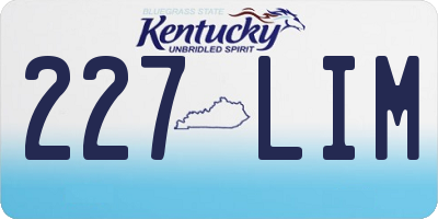 KY license plate 227LIM