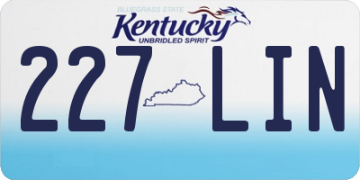 KY license plate 227LIN