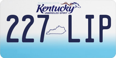KY license plate 227LIP