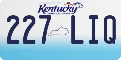 KY license plate 227LIQ