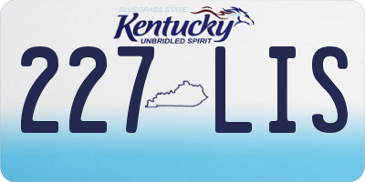 KY license plate 227LIS