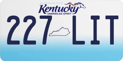 KY license plate 227LIT