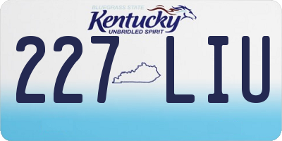 KY license plate 227LIU