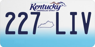 KY license plate 227LIV