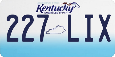 KY license plate 227LIX