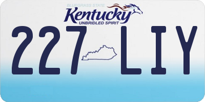 KY license plate 227LIY