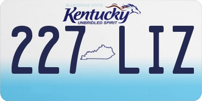 KY license plate 227LIZ