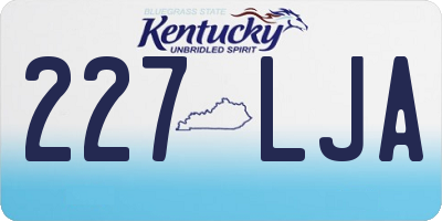 KY license plate 227LJA