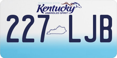 KY license plate 227LJB