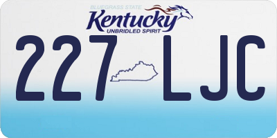 KY license plate 227LJC