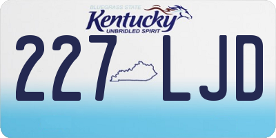 KY license plate 227LJD