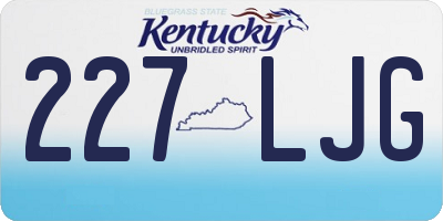 KY license plate 227LJG