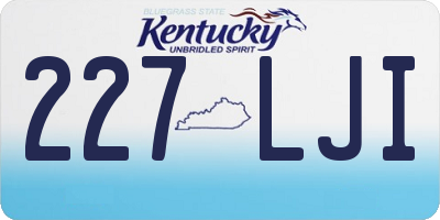 KY license plate 227LJI