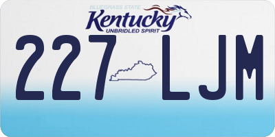 KY license plate 227LJM
