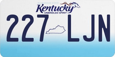 KY license plate 227LJN