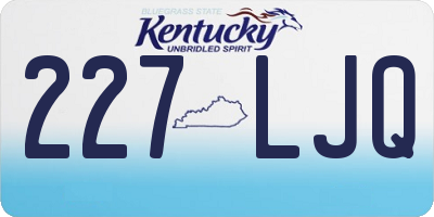 KY license plate 227LJQ