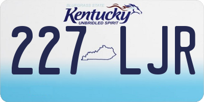 KY license plate 227LJR
