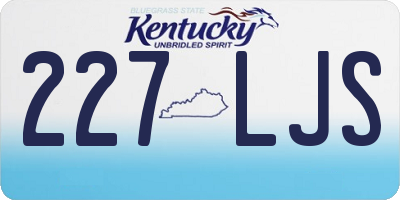KY license plate 227LJS