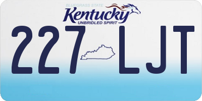 KY license plate 227LJT