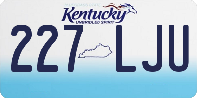 KY license plate 227LJU