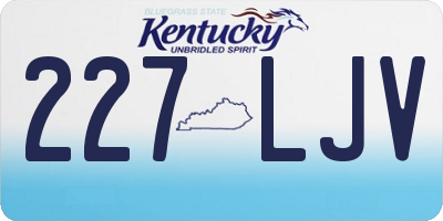 KY license plate 227LJV