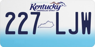 KY license plate 227LJW