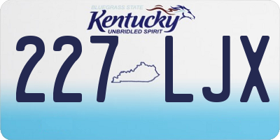 KY license plate 227LJX