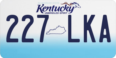 KY license plate 227LKA