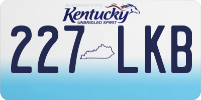 KY license plate 227LKB