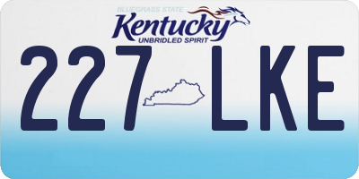 KY license plate 227LKE