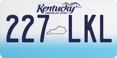KY license plate 227LKL