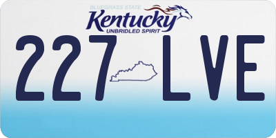 KY license plate 227LVE