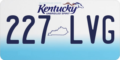KY license plate 227LVG
