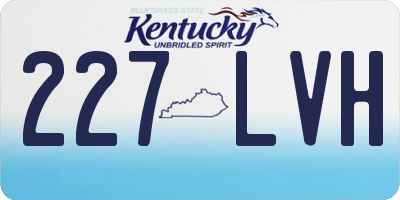 KY license plate 227LVH