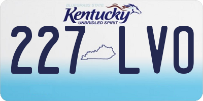 KY license plate 227LVO