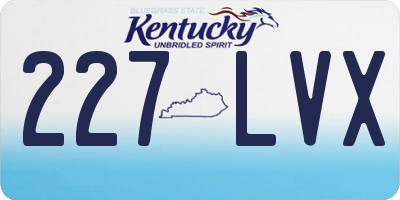 KY license plate 227LVX