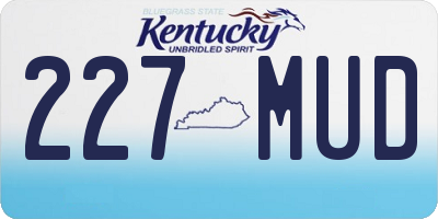 KY license plate 227MUD