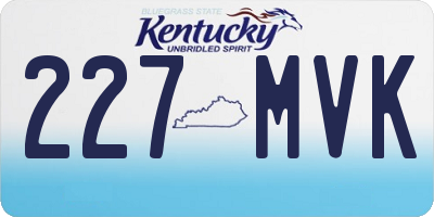 KY license plate 227MVK