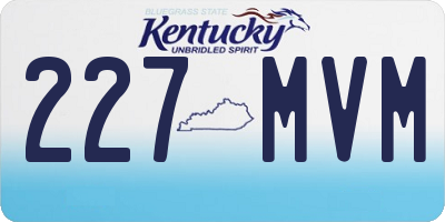KY license plate 227MVM