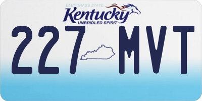 KY license plate 227MVT