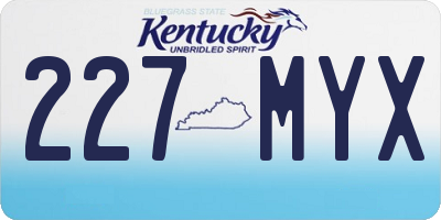 KY license plate 227MYX