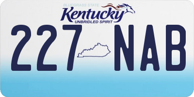 KY license plate 227NAB