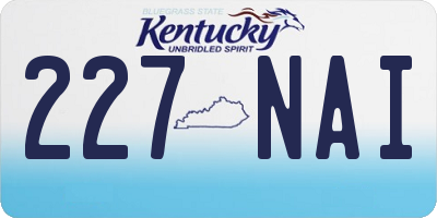 KY license plate 227NAI