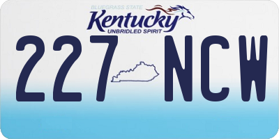 KY license plate 227NCW