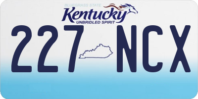 KY license plate 227NCX