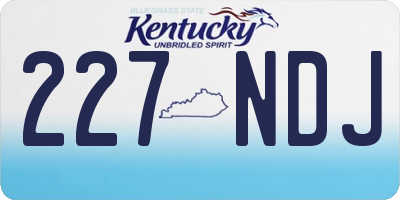 KY license plate 227NDJ