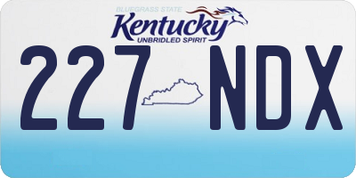 KY license plate 227NDX