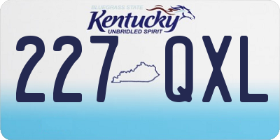 KY license plate 227QXL